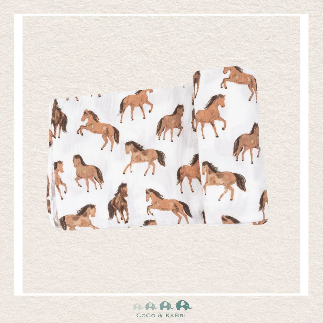 Angel Dear Muslin Horses Swaddle Blanket, CoCo & KaBri Children's Boutique