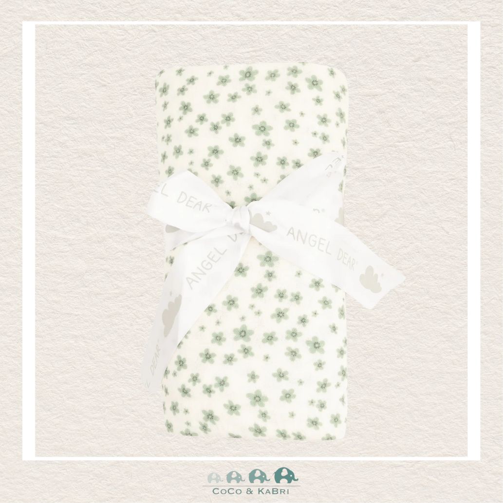 Angel Dear Muslin Jadeite Simple Floral Swaddle Blanket, CoCo & KaBri Children's Boutique