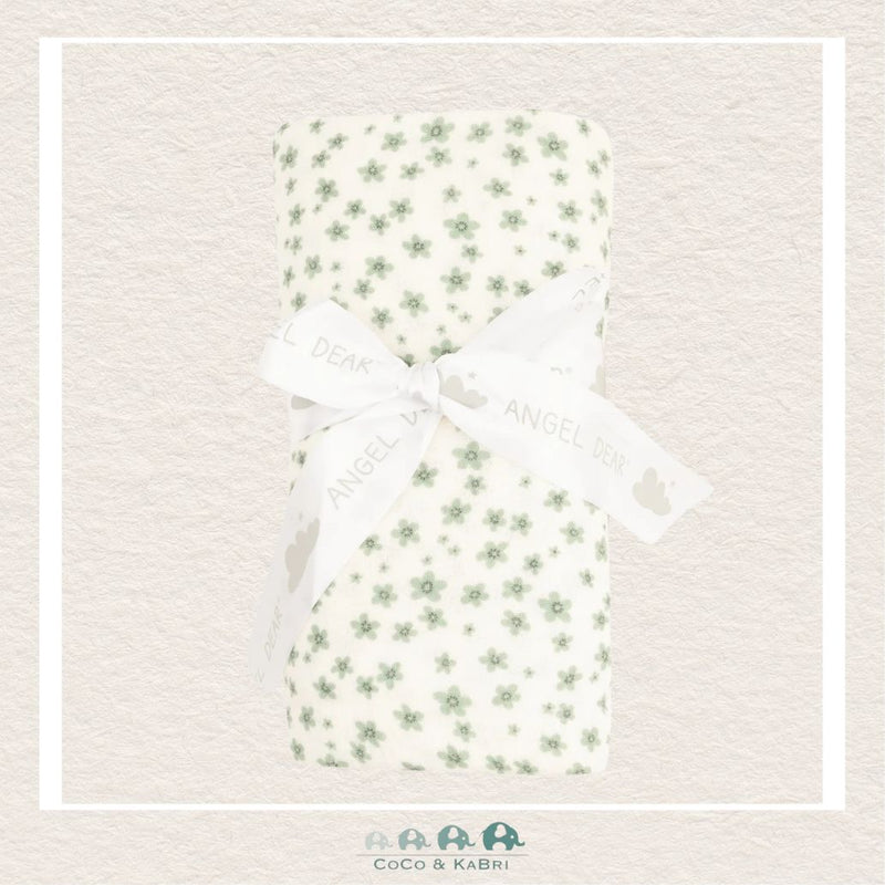 Angel Dear Muslin Jadeite Simple Floral Swaddle Blanket, CoCo & KaBri Children's Boutique