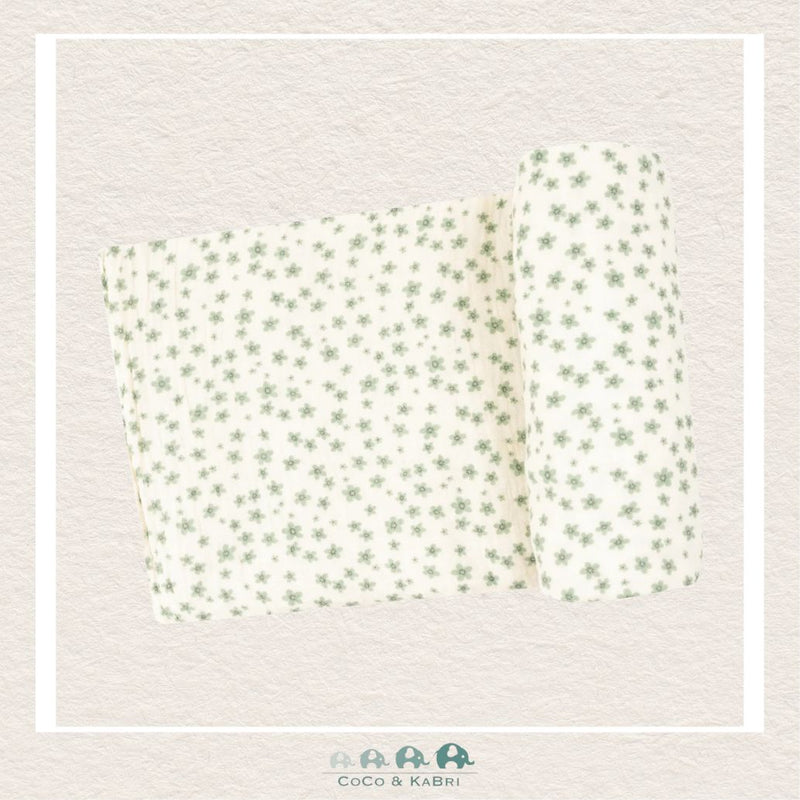 Angel Dear Muslin Jadeite Simple Floral Swaddle Blanket, CoCo & KaBri Children's Boutique