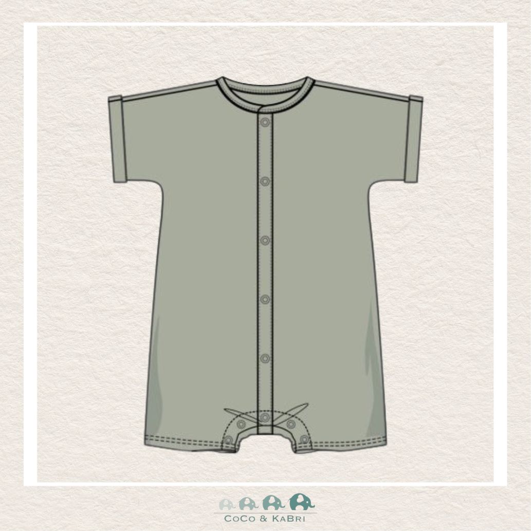 Angel Dear: Muslin Solid Muslin Desert Green Dolman Henley Shortall, CoCo & KaBri Children's Boutique