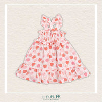 Angel Dear: Muslin Strawberry Bliss Smocked Ruffle Sundress & Diaper Cover, CoCo & KaBri Children's Boutique