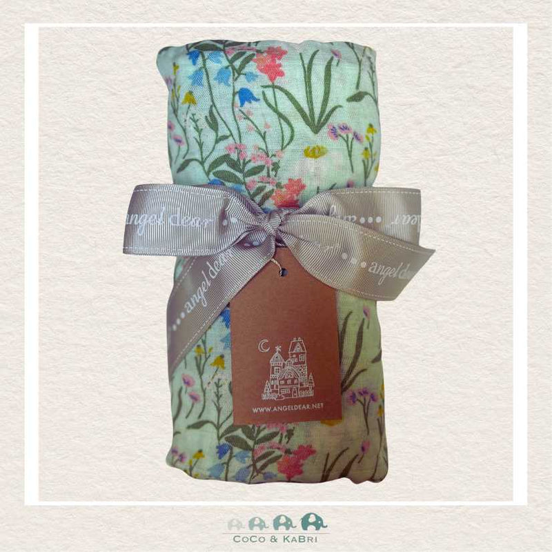Angel Dear Muslin Swaddle Blanket - Blue Floral, CoCo & KaBri Children's Boutique