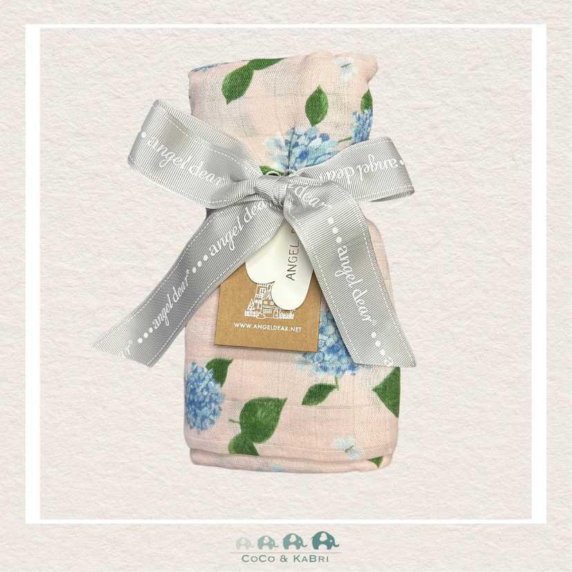 Angel Dear Muslin Swaddle Blanket - Blue Hydrangea - Pink Blanket, CoCo & KaBri Children's Boutique