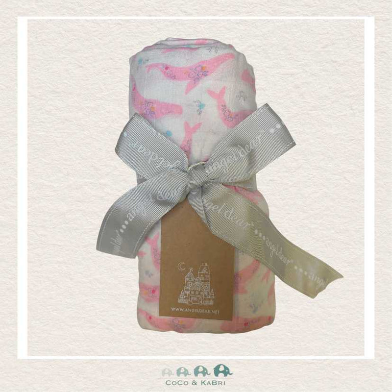 Angel Dear Muslin Swaddle Blanket - Pink Whales, CoCo & KaBri Children's Boutique