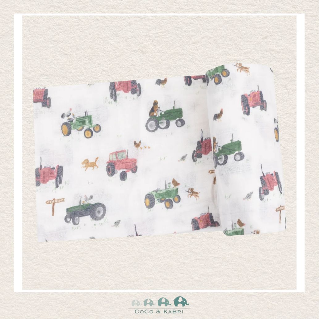 Angel Dear Muslin Tractors And Friends Pink Swaddle Blanket, CoCo & KaBri Children's Boutique