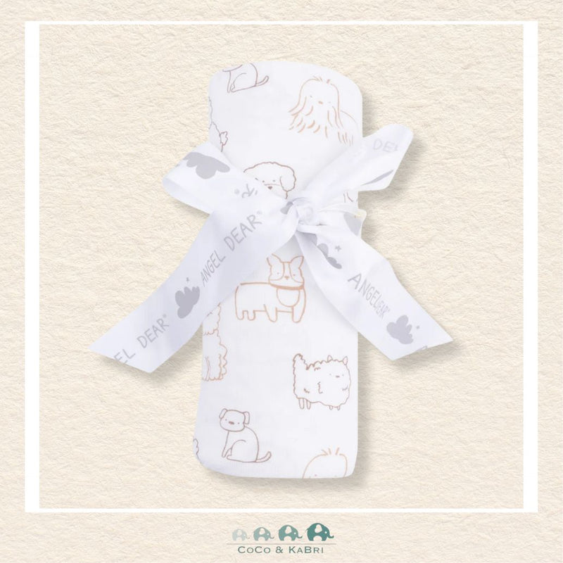 Angel Dear: Neutral Pups Swaddle Blanket, CoCo & KaBri Children's Boutique
