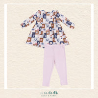 Angel Dear: Patchwork Cowgirl - Ruffle Dress and Rib Legging, CoCo & KaBri Children's Boutique