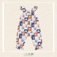 Angel Dear: Patchwork Cowgirl - Smocked Overall and Ribbed Bodysuit Set, CoCo & KaBri Children's Boutique