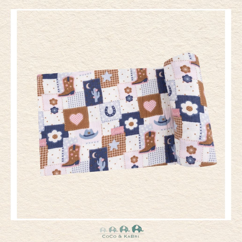 Angel Dear: Patchwork Cowgirl - Swaddle Blanket, CoCo & KaBri Children's Boutique