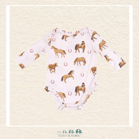 Angel Dear: Pink Horses - Diaper Shirt, CoCo & KaBri Children's Boutique
