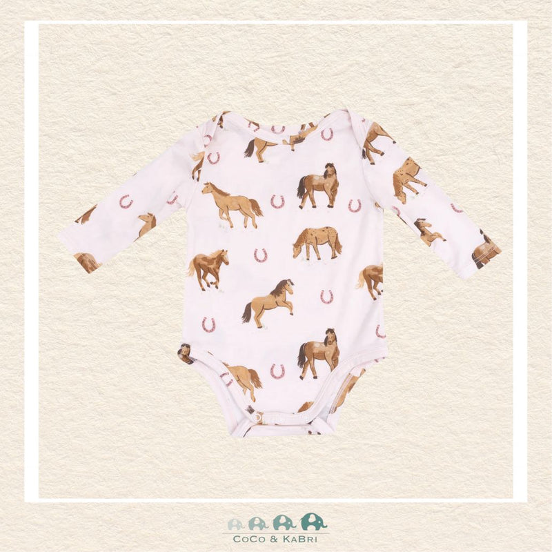 Angel Dear: Pink Horses - Diaper Shirt, CoCo & KaBri Children's Boutique