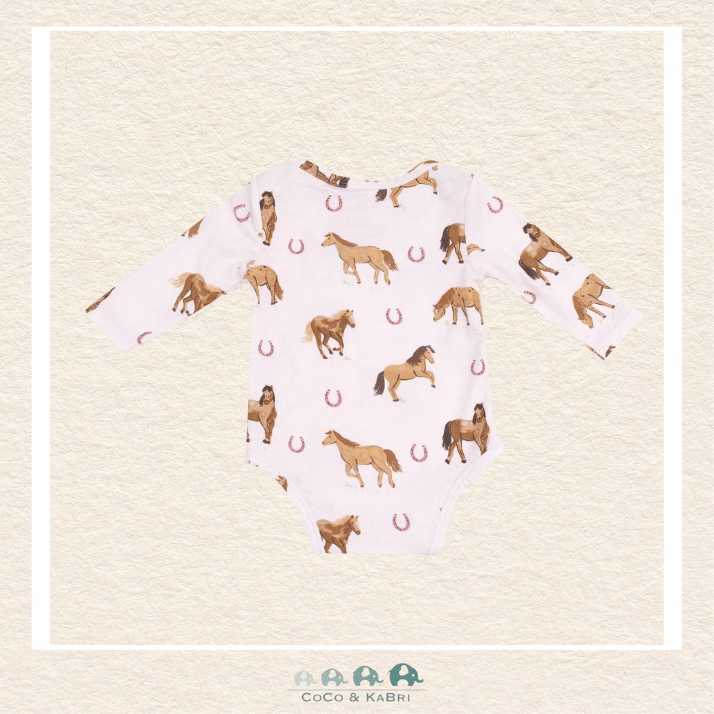 Angel Dear: Pink Horses - Diaper Shirt, CoCo & KaBri Children's Boutique