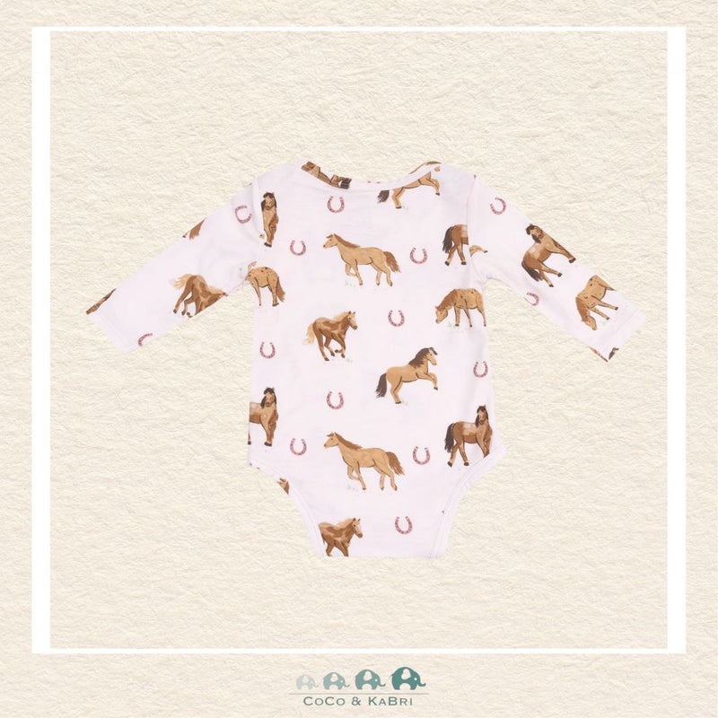 Angel Dear: Pink Horses - Diaper Shirt, CoCo & KaBri Children's Boutique