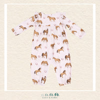 Angel Dear: Pink Horses - Ruffle Sleeve Romper, CoCo & KaBri Children's Boutique