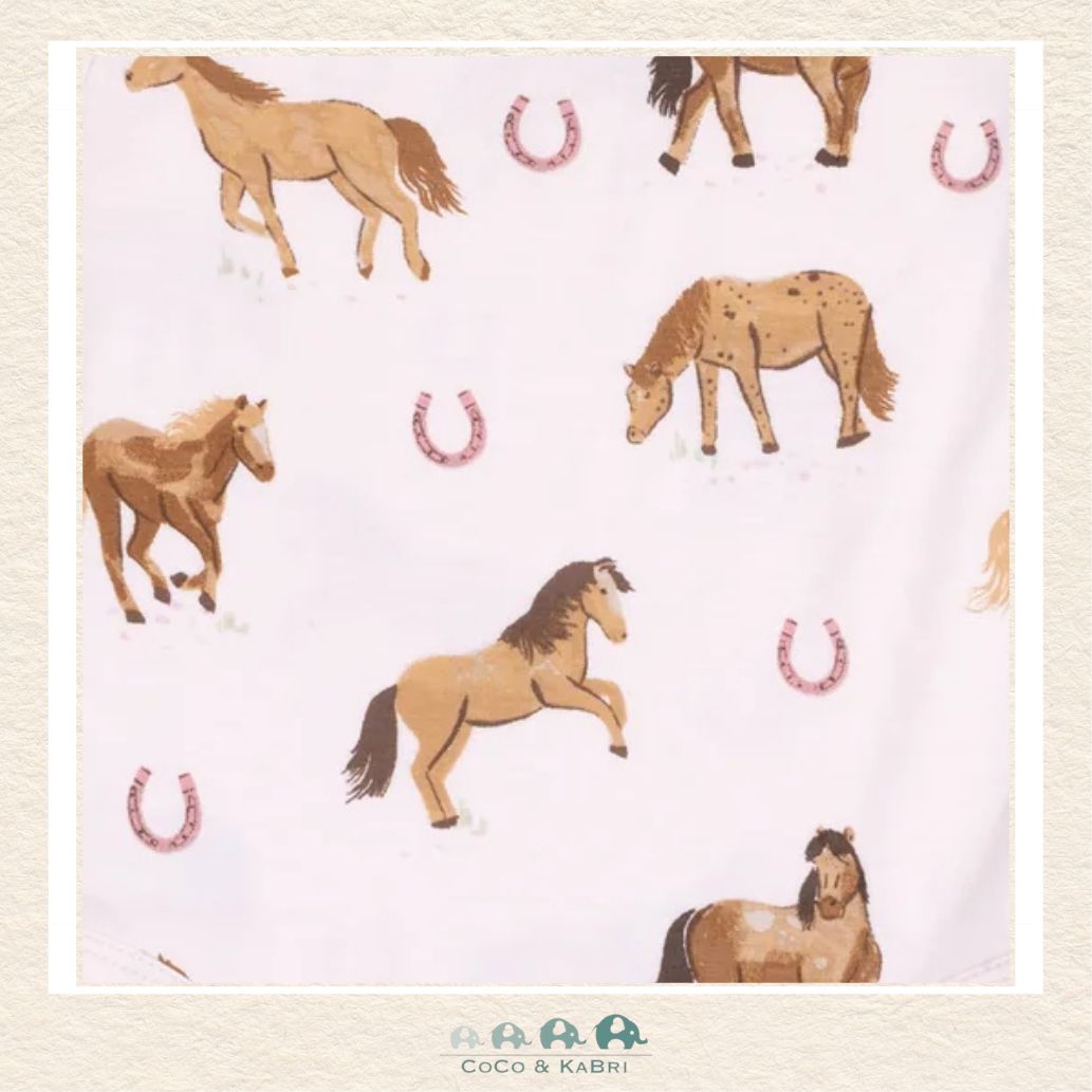 Angel Dear: Pink Horses - Swaddle Blanket, CoCo & KaBri Children's Boutique