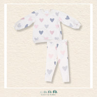 Angel Dear: Puffy Hearts Overside Sweatshirt & Legging Set, CoCo & KaBri Children's Boutique