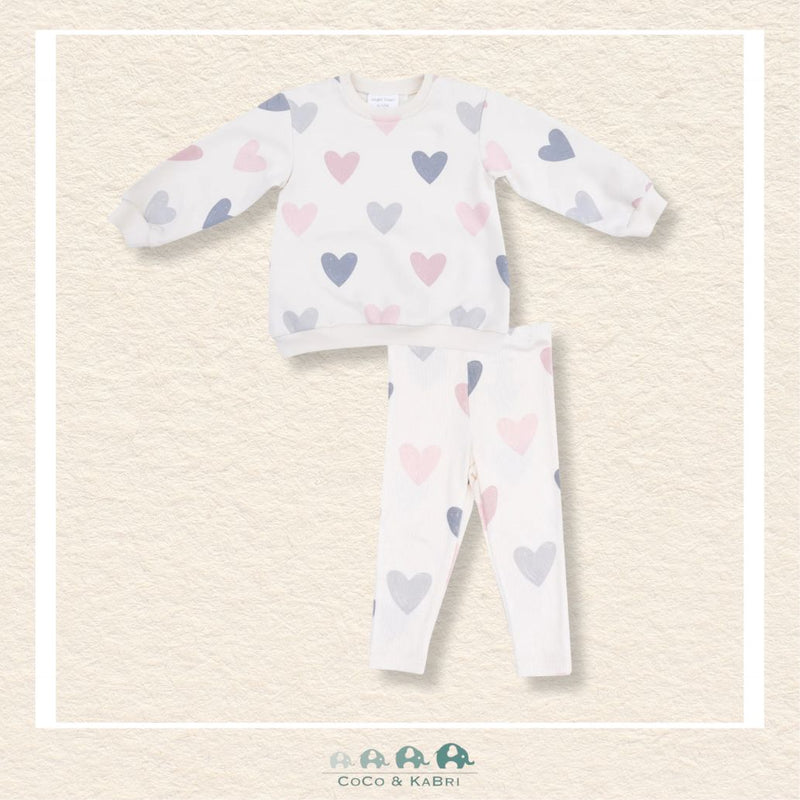 Angel Dear: Puffy Hearts Overside Sweatshirt & Legging Set, CoCo & KaBri Children's Boutique
