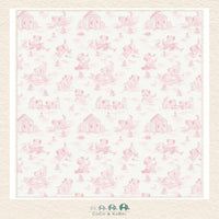 Angel Dear Puppy Toile Pink pattern