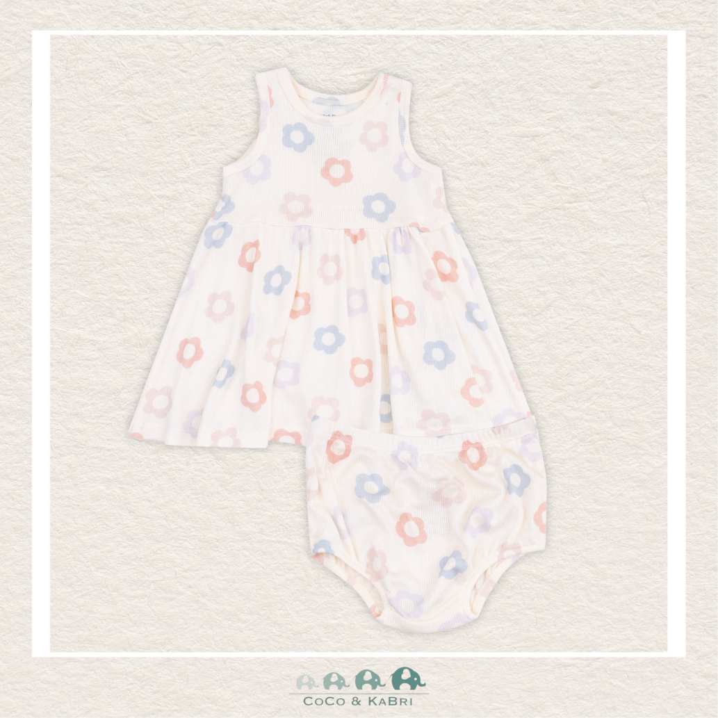 Angel Dear: Ribbed Modal Daisy Pop Tank Dress And Bloomer, CoCo & KaBri Children's Boutique