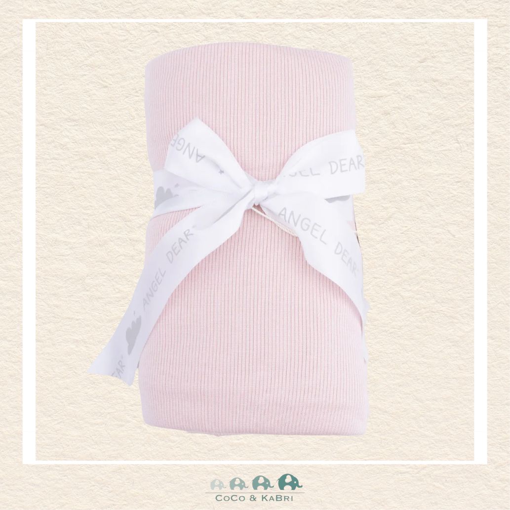 Angel Dear: Ribbed Solid Veiled Pink - Swaddle Blanket, CoCo & KaBri Children's Boutique, Brooks Alberta Canada