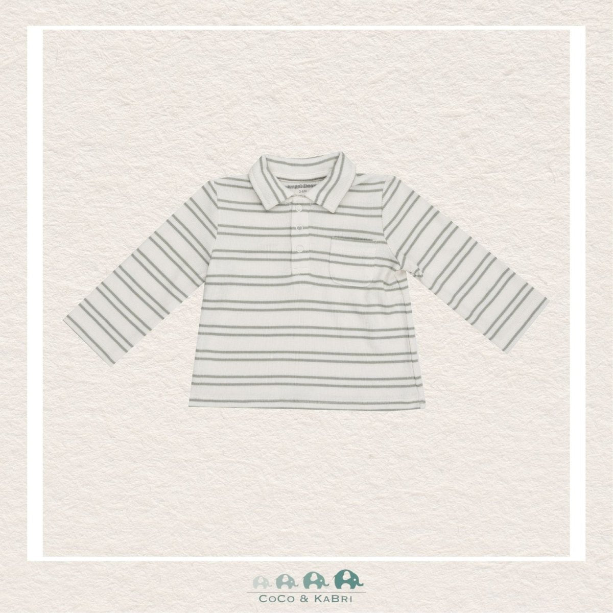Angel Dear Ribbed Stripe Polo Shirt, CoCo & KaBri Children's Boutique