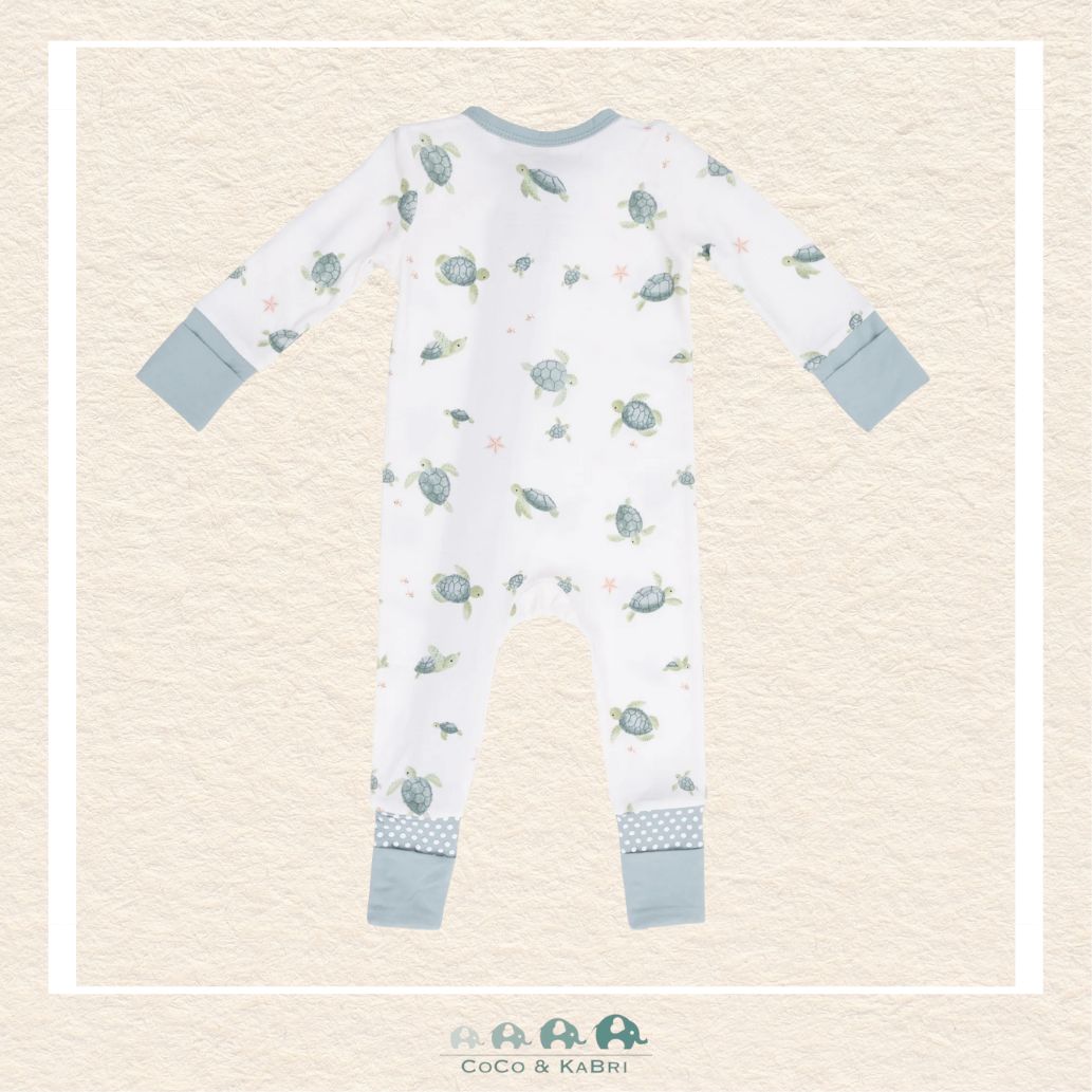 Back view of Angel Dear baby convertible romper showing the high-quality construction and flexible fit for movement | Canada