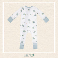 Back view of Angel Dear baby convertible romper showing the high-quality construction and flexible fit for movement | Canada
