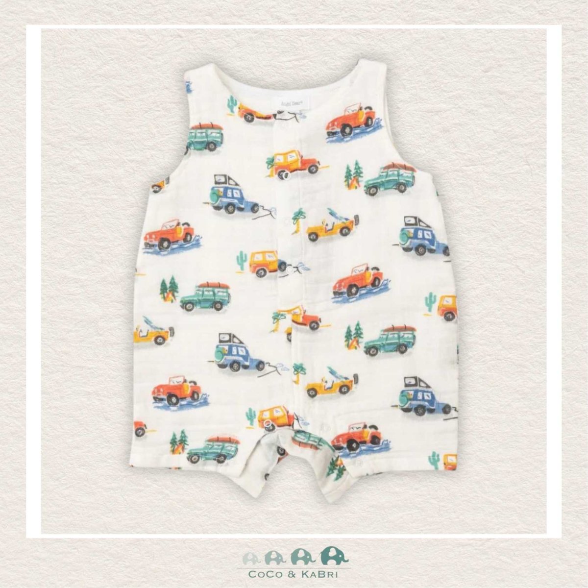 Angel Dear: Shortie Romper - Off Road Adventures, CoCo & KaBri Children's Boutique