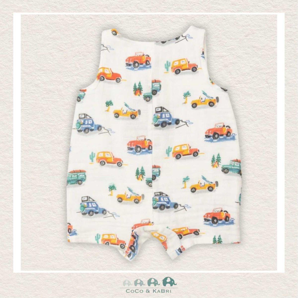 Angel Dear: Shortie Romper - Off Road Adventures, CoCo & KaBri Children's Boutique