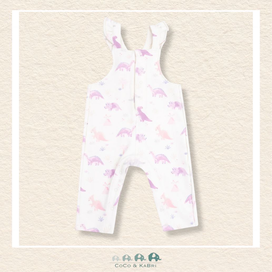 Angel Dear: Soft Dino Ruffle Overalls, CoCo & KaBri Children's Boutique