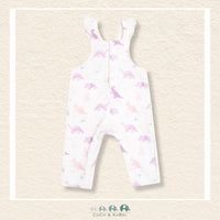 Angel Dear: Soft Dino Ruffle Overalls, CoCo & KaBri Children's Boutique