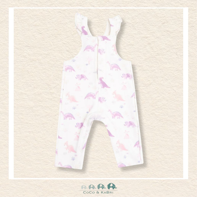 Angel Dear: Soft Dino Ruffle Overalls, CoCo & KaBri Children's Boutique