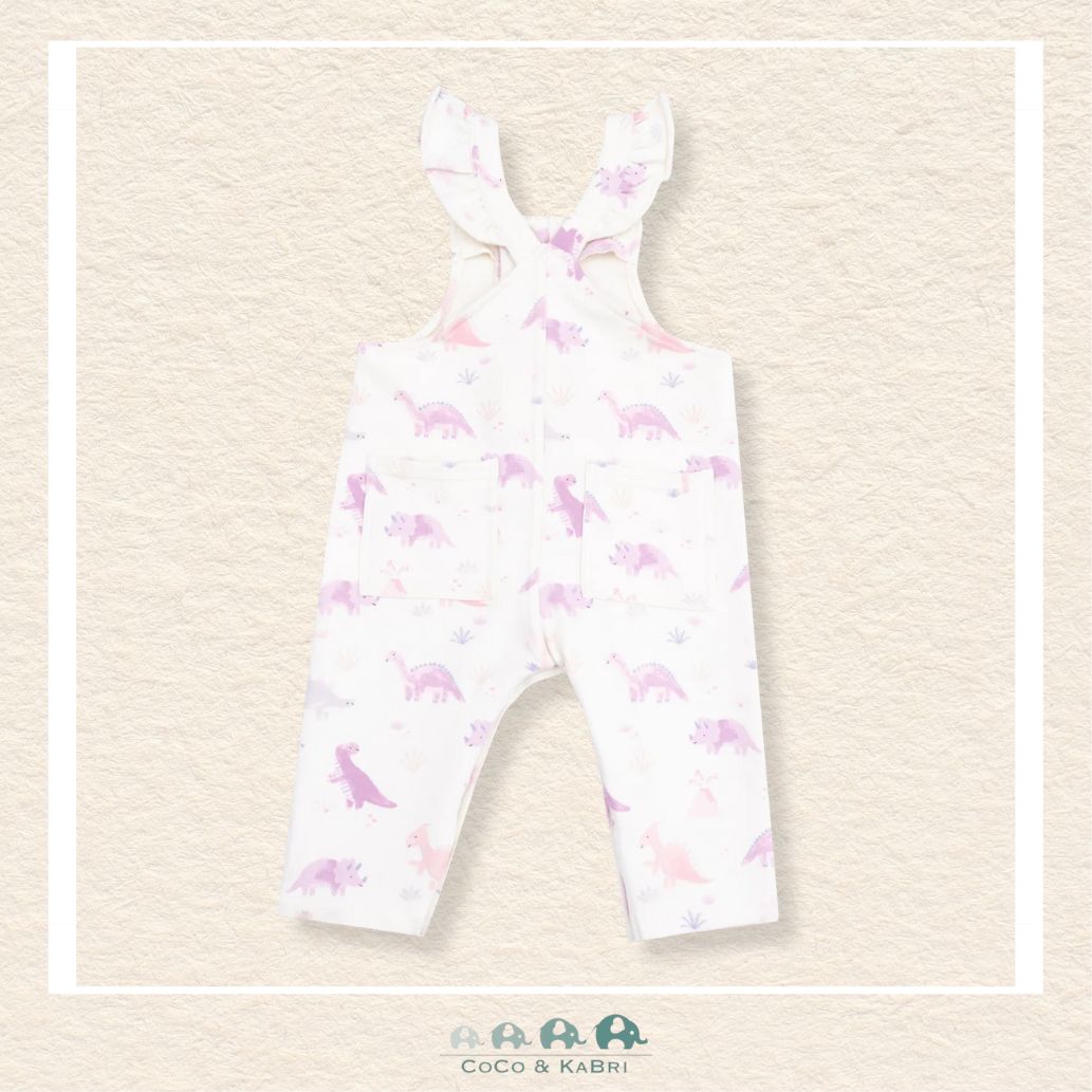 Angel Dear: Soft Dino Ruffle Overalls, CoCo & KaBri Children's Boutique