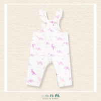 Angel Dear: Soft Dino Ruffle Overalls, CoCo & KaBri Children's Boutique