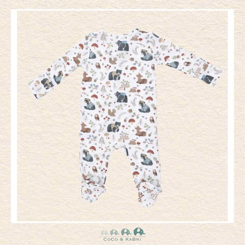 Angel Dear: Southern Woodland Animals Green - 2 Way Zipper Footie, CoCo & KaBri Children's Boutique, Brooks Alberta Canada