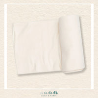 Angel Dear Sugar Swizzle swaddle blanket rolled out showing the generous size and soft, breathable tonal boutique print | Canada