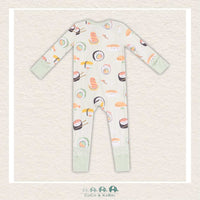 Angel Dear Sushi Green 2 Way Zipper Romper, CoCo & KaBri Children's Boutique