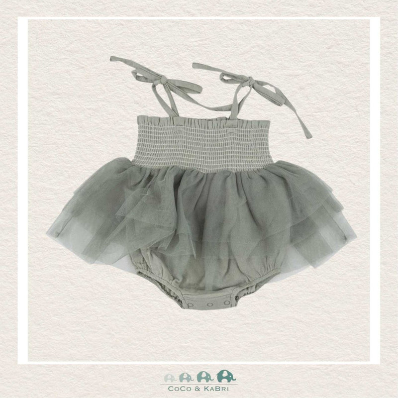 Angel Dear TuTu Bubble Dress - Desert Sage Muslin Cotton, CoCo & KaBri Children's Boutique