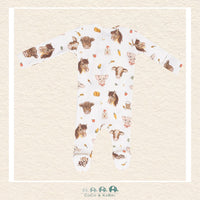 Angel Dear: Vintage Baby Farm Animals - 2 Way Zipper Footie, CoCo & KaBri Children's Boutique