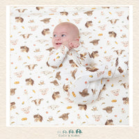 Angel Dear: Vintage Baby Farm Animals - 2 Way Zipper Footie, CoCo & KaBri Children's Boutique