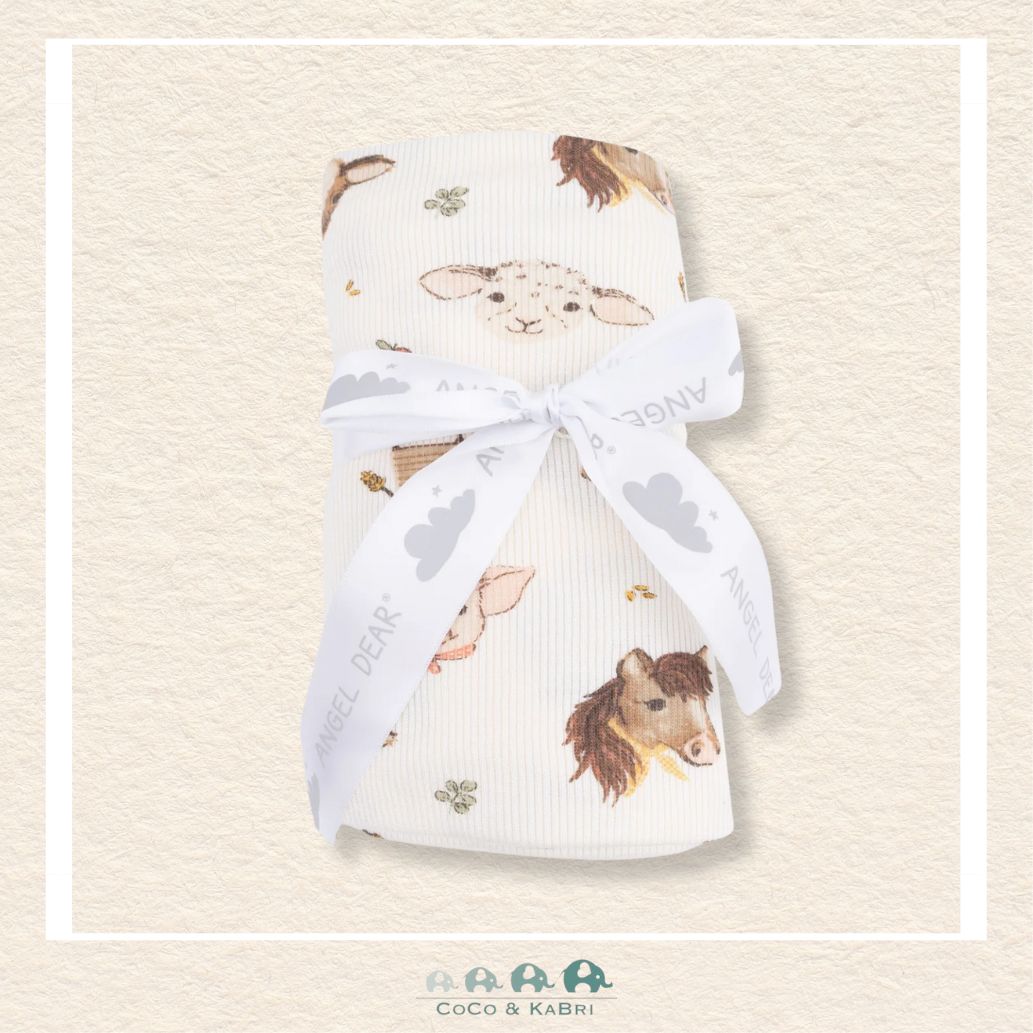 Angel Dear: Vintage Baby Farm Animals - Swaddle Blanket, CoCo & KaBri Children's Boutique