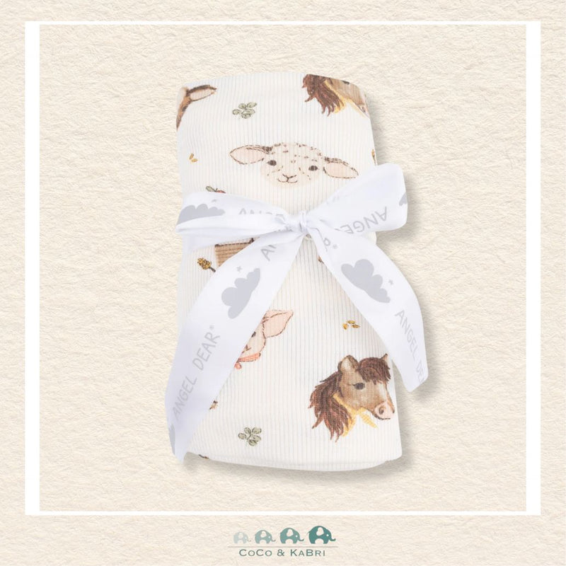 Angel Dear: Vintage Baby Farm Animals - Swaddle Blanket, CoCo & KaBri Children's Boutique
