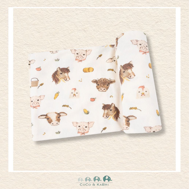 Angel Dear: Vintage Baby Farm Animals - Swaddle Blanket, CoCo & KaBri Children's Boutique