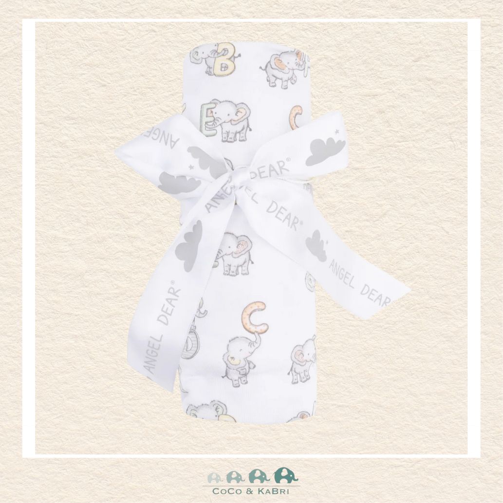 Angel Dear: Vintage Elephant Swaddle Blanket, CoCo & KaBri Children's Boutique