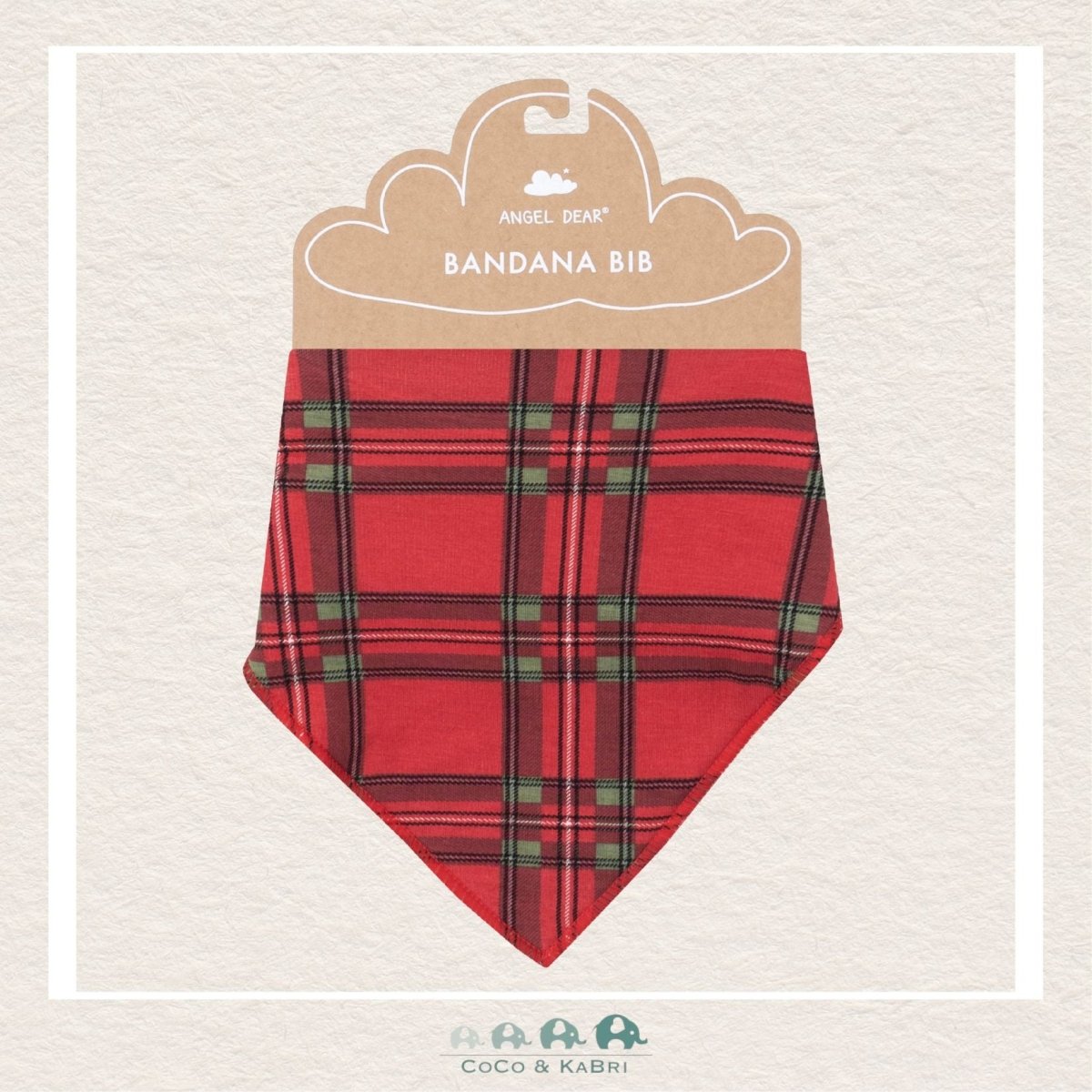 Angel Dear: Vintage Holiday Plaid - Bandana Bib, CoCo & KaBri Children's Boutique