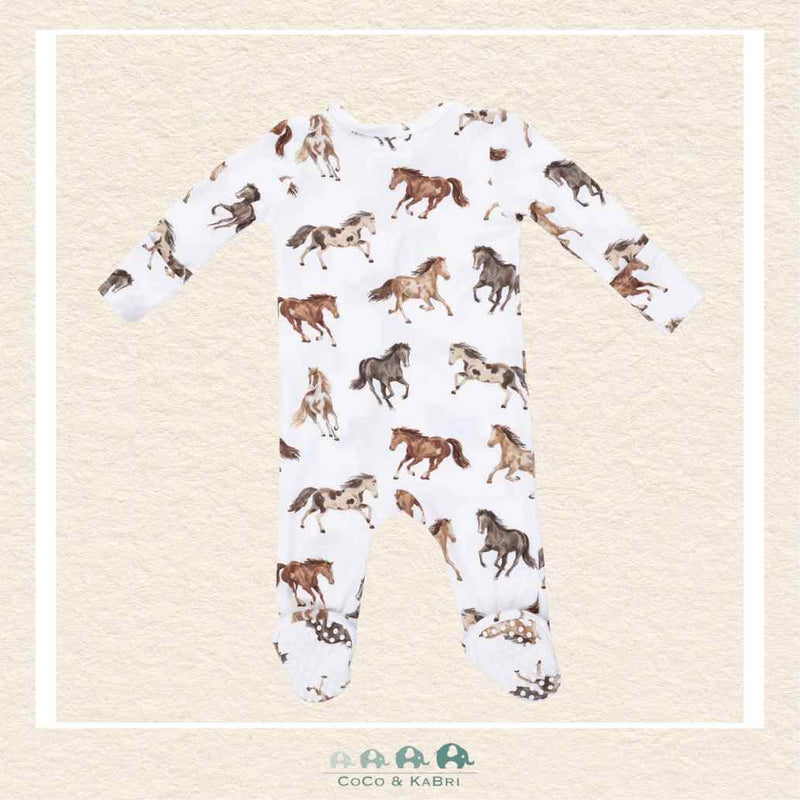 Angel Dear: Wild Horses - 2 Way Zipper Footie, CoCo & KaBri Children's Boutique, Brooks Alberta Canada