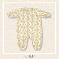 Angel Dear: Winter Dandelions - Peasant Romper with Elastic Neck + Button, CoCo & KaBri Children's Boutique