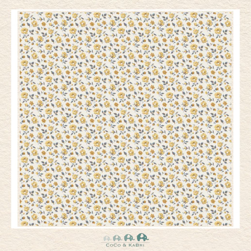 Angel Dear: Yellow Country Roses - Swaddle Blanket, Close up of pattern. CoCo & KaBri Children's Boutique, Brooks Alberta Canada
