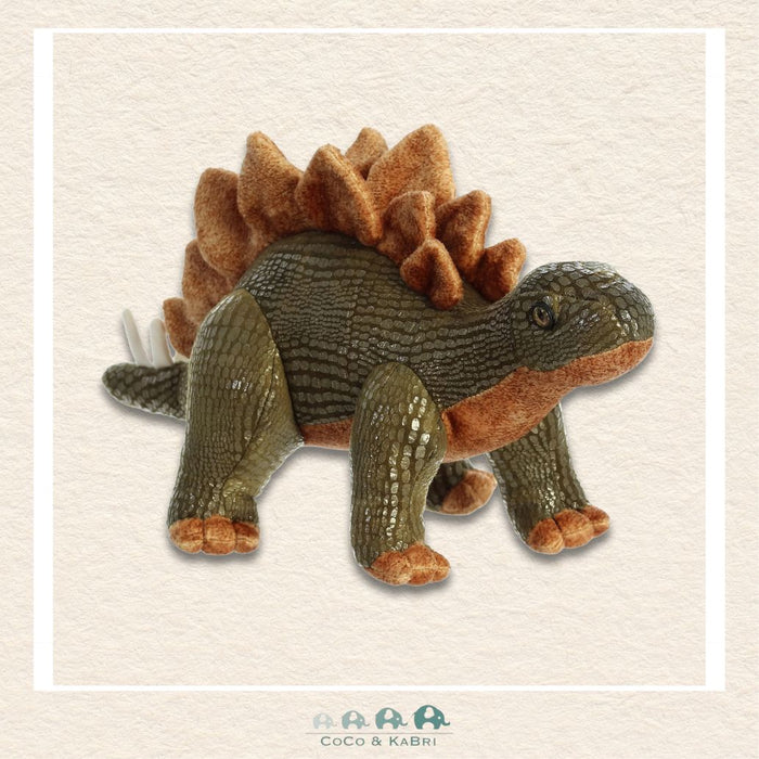 Aurora Dinos & Dragons Stegosaurus plush featuring a vibrant green body, colorful back plates, and a friendly prehistoric expression in a large boutique design | Canada